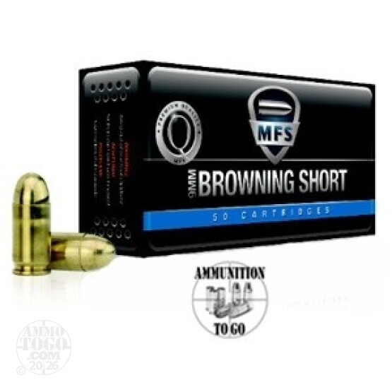 50rds - 380 Auto MFS 95gr FMJ Ammo